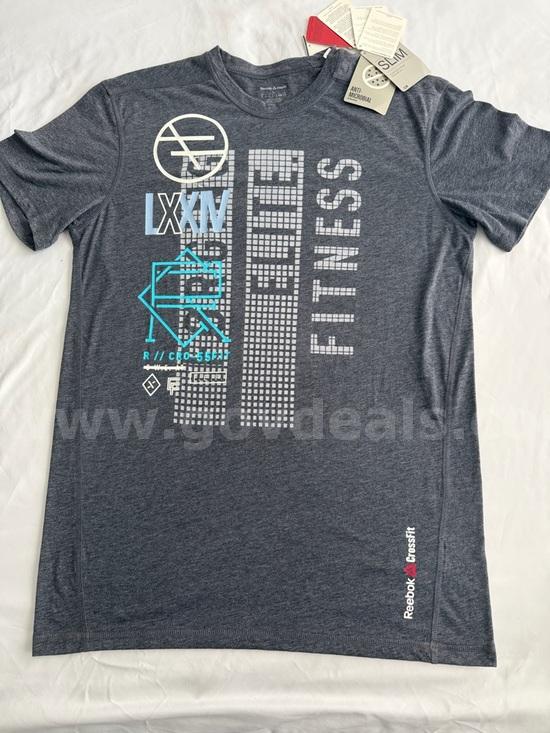 REEBOK Crossfit Shirt RCF BURNOUT BLACK TEE #B86642 Men's SIZE: LARGE NWT $55 *WILL SHIP*   Government Surplus Auction - Primary Photo