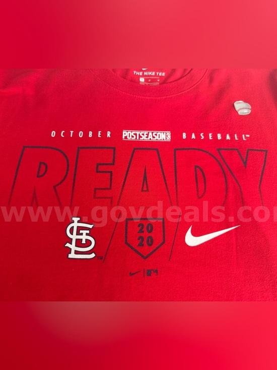 NIKE MLB ST.LOUIS CARDINALS "BASEBALL READY " COLOR RED SIZE MEDIUM 14885626 NWT *WILL SHIP*   Government Surplus Auction - Photo #2