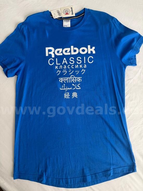 REEBOK GP UNISEX LONG VITBLU SHORT SLEEVE TEE #DQ0893 Mens SIZE: LARGE NWT $30 *WILL SHIP*  DQ0893 Government Surplus Auction - Primary Photo