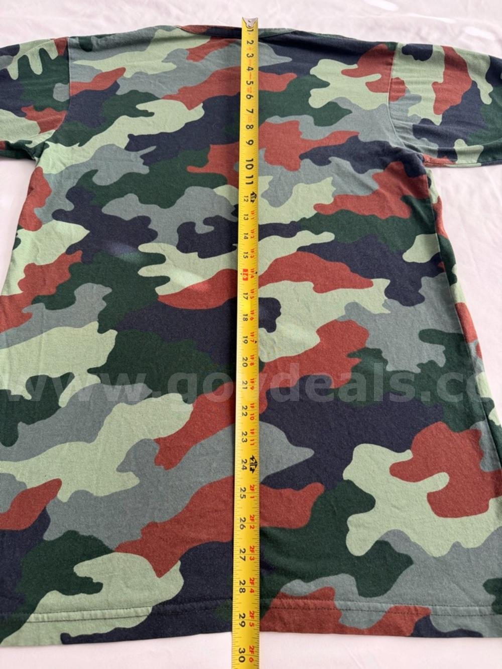 MILITARY STYLE MEN'S CAMOUFLAGE T-SHIRT MULTICOLOR/TAN-GREEN SIZE MEDIUM *WILL SHIP*   Government Surplus Auction - Photo #6
