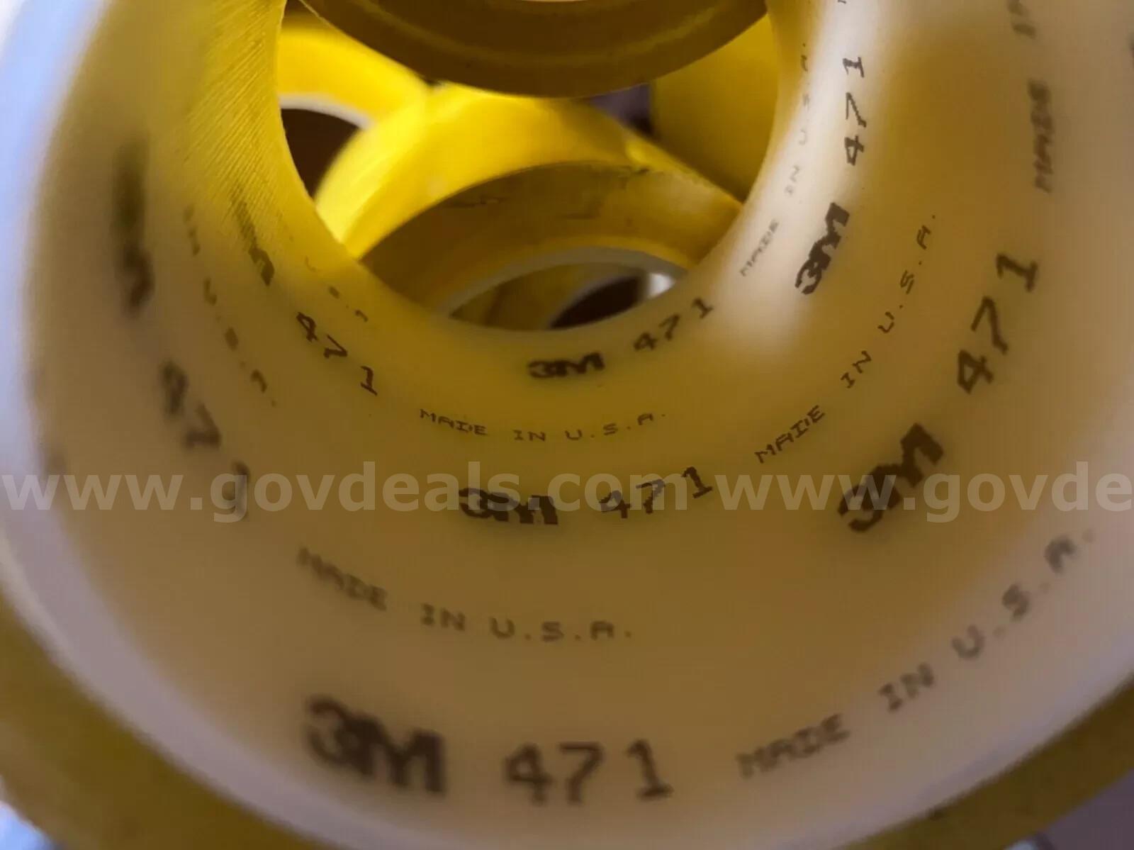 3M™ COMMERCIAL Industrial PACK Vinyl Tape 471, Yellow, 4" in x 36 yd, 5.2 mil  471 Government Surplus Auction - Photo #4
