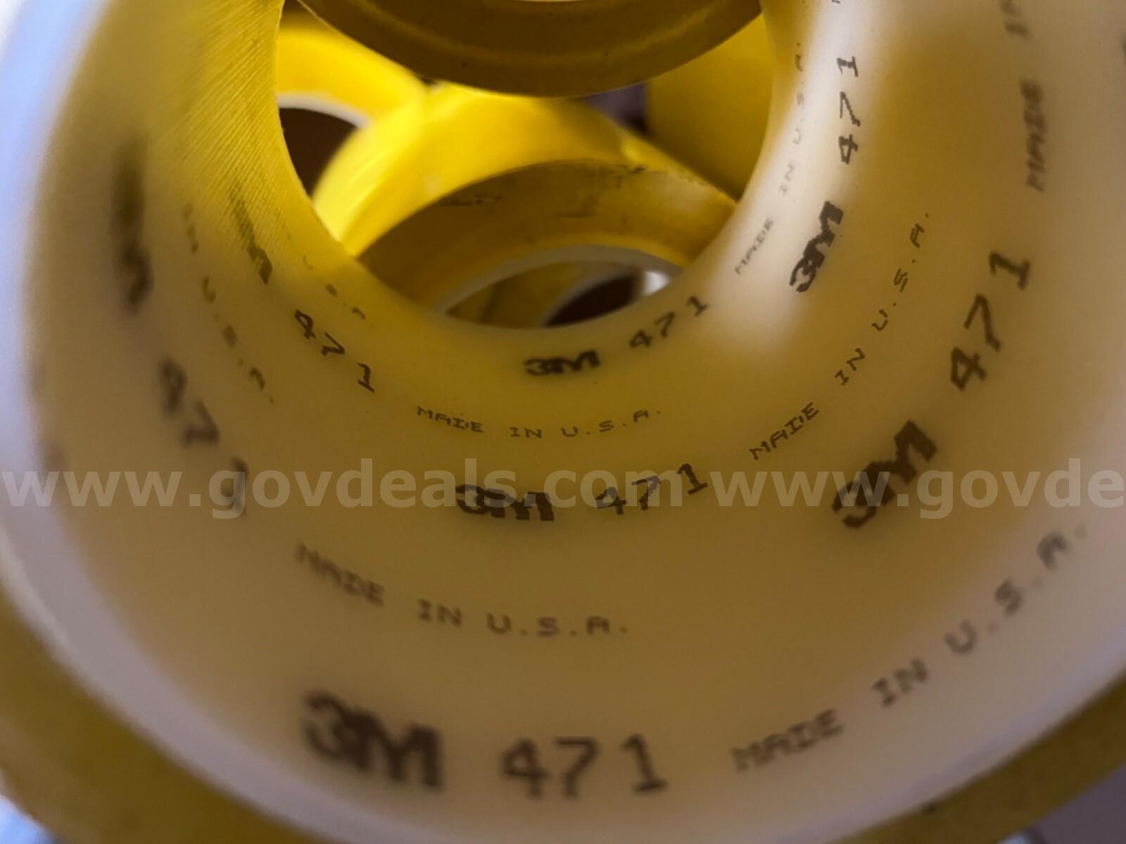 3M™ COMMERCIAL Industrial PACK Vinyl Tape 471, Yellow, 4" in x 36 yd, 5.2 mil  471 Government Surplus Auction - Photo #5