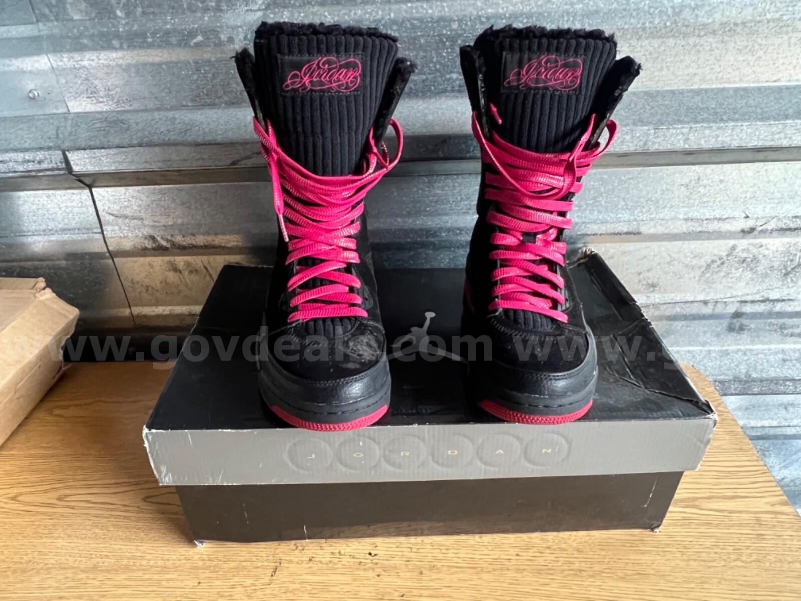 Nike Jordan Big Kid Girls Flight 9 6-Inch Sneakers 414561 Sz 5Y Black/Cherry IN ORIGINAL BOX *WILL SHIP*