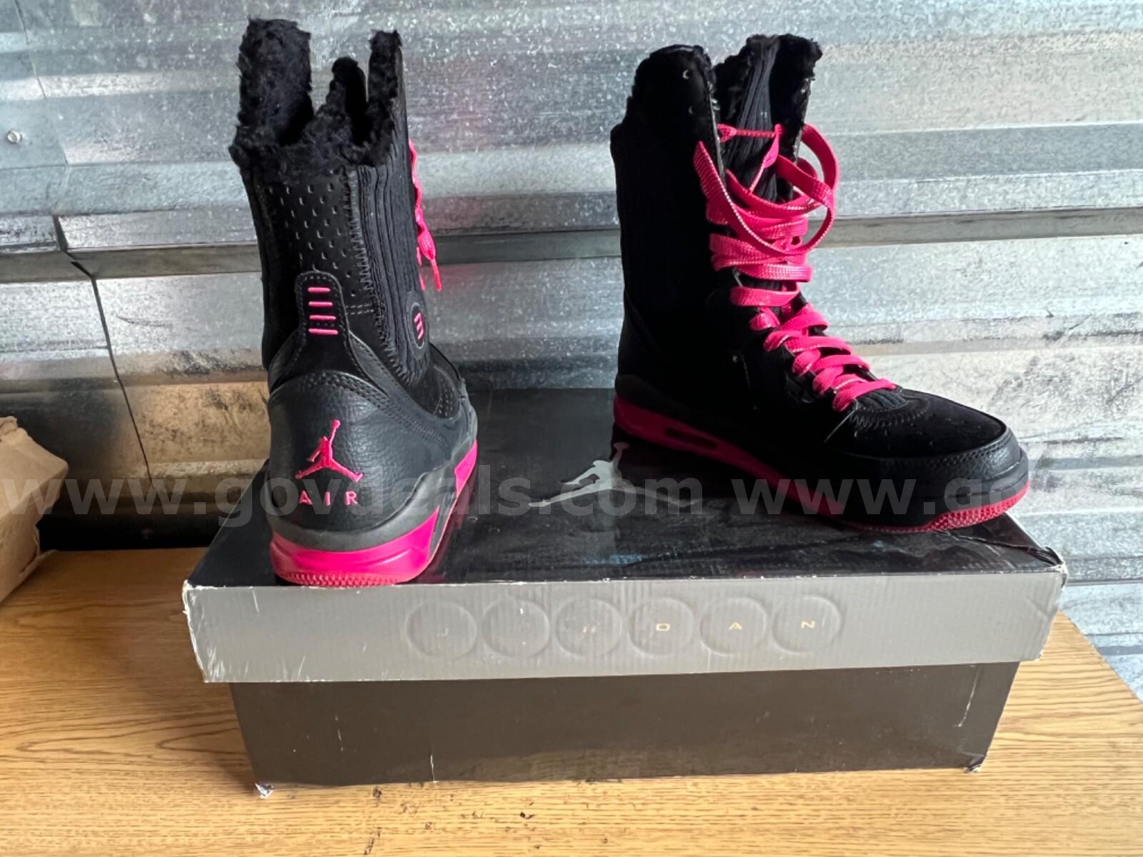 Nike Jordan Big Kid Girls Flight 9 6-Inch Sneakers 414561 Sz 5Y Black/Cherry IN ORIGINAL BOX *WILL SHIP*   Government Surplus Auction - Photo #2