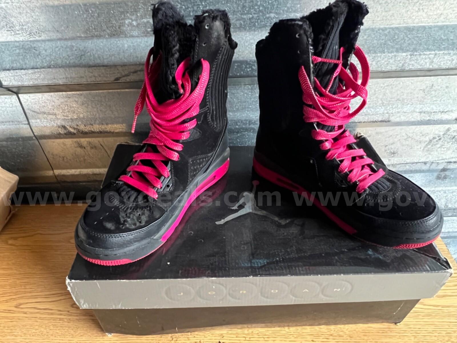 Nike Jordan Big Kid Girls Flight 9 6-Inch Sneakers 414561 Sz 5Y Black/Cherry IN ORIGINAL BOX *WILL SHIP*   Government Surplus Auction - Photo #6