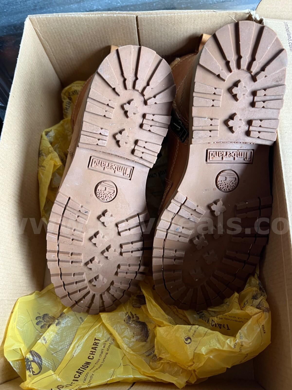 RARE/TIMBERLAND Boots UNISEX JUNIORS 80944 ASPHLTTRL 6IN ZIP WHT/BLE Size 5 *WILL SHIP*   Government Surplus Auction - Photo #4