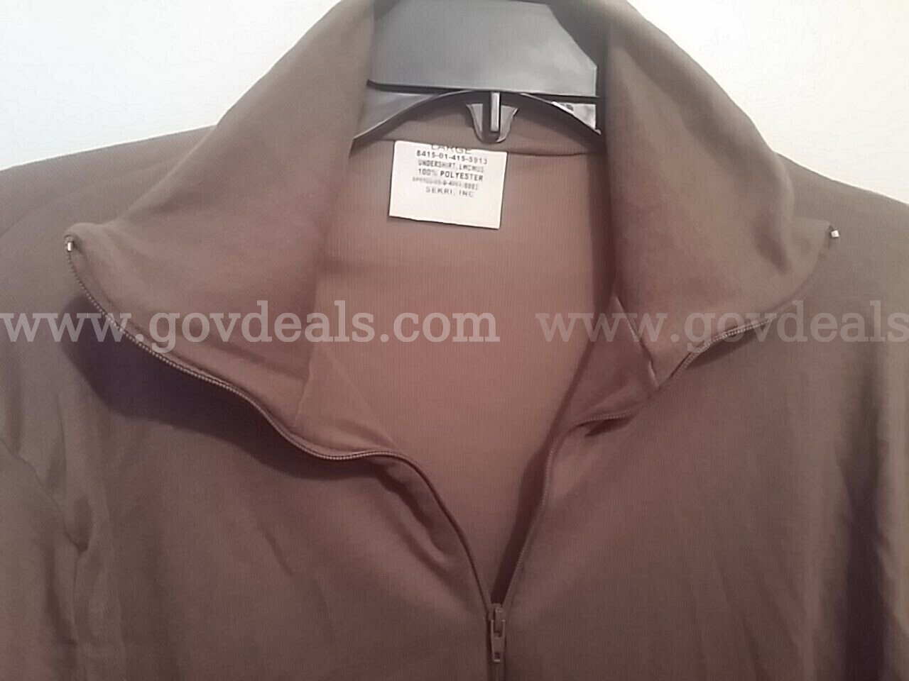 US Military Men's Lightweight Cold Weather Undershirt L Polypro Brown NEW/SEALED*CAN SHIP*   Government Surplus Auction - Photo #3