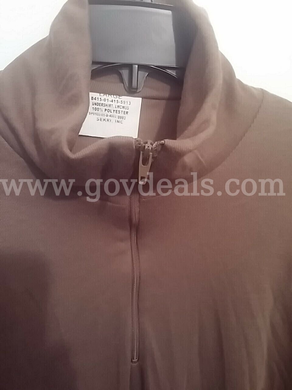 US Military Men's Lightweight Cold Weather Undershirt L Polypro Brown NEW/SEALED*CAN SHIP*   Government Surplus Auction - Photo #4