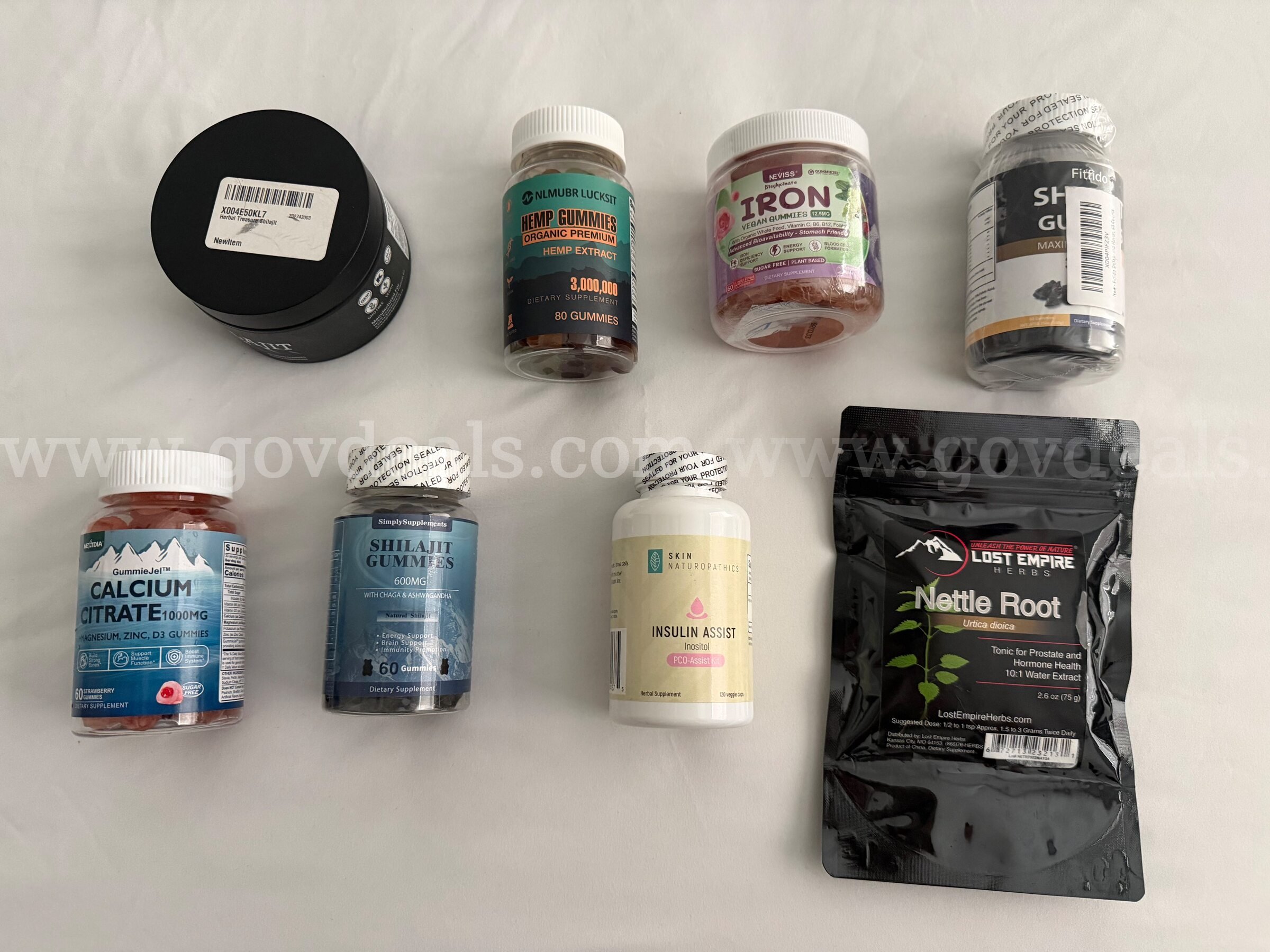 LOT OF 8 ASSORTED VITAMINS PILLS FACTORY SEALED EXP.2026 *WILL SHIP* B1   Government Surplus Auction - Primary Photo