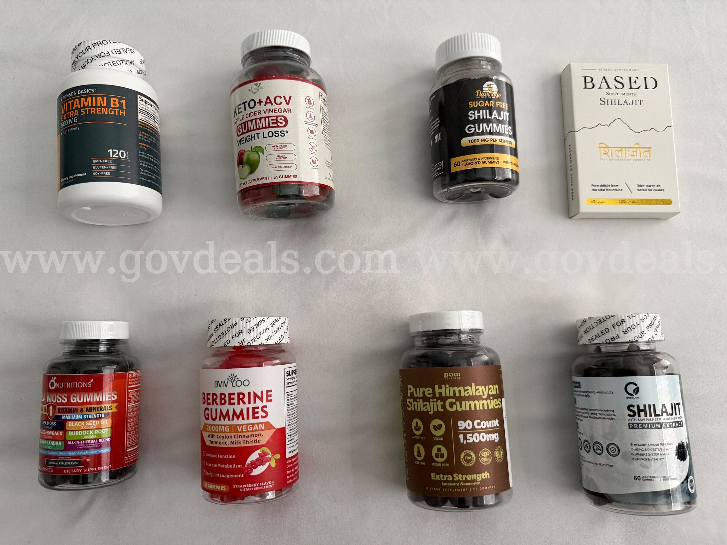 LOT OF 8 ASSORTED VITAMINS PILLS FACTORY SEALED EXP.2026 *WILL SHIP* B5   Government Surplus Auction - Primary Photo