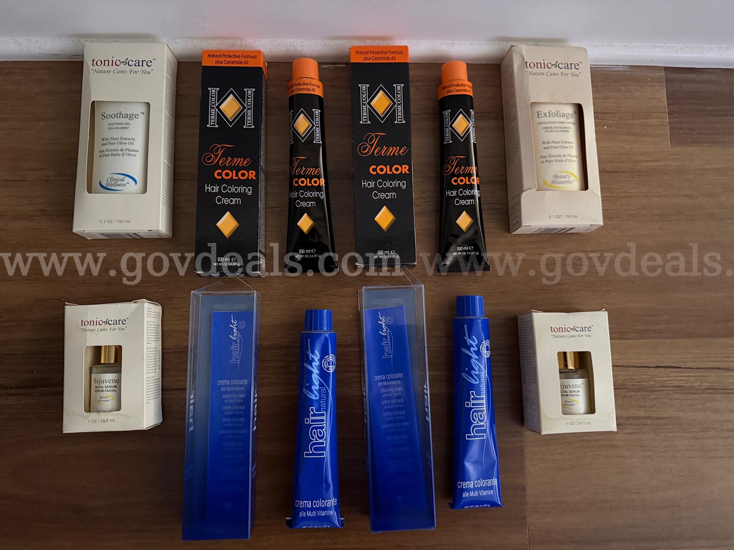 Assorted High-end Skin Care And Hair Color Made In Italy – 8 Pieces – NIB! *WILL SHIP* BOX WHITE   Government Surplus Auction - Primary Photo
