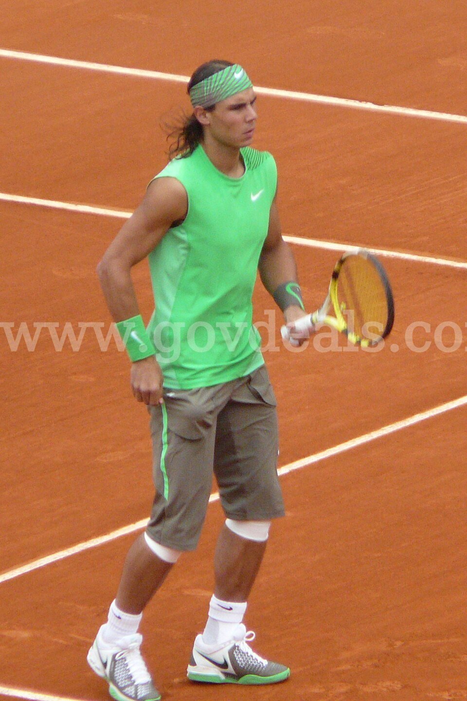VINTAGE RAFAEL NADAL NikeFIT TENNIS PARIS 2008 Men's GREEN Tank TOP 267787-300 SIZE XL NWOT *WILL SHIP*  300 Government Surplus Auction - Photo #2