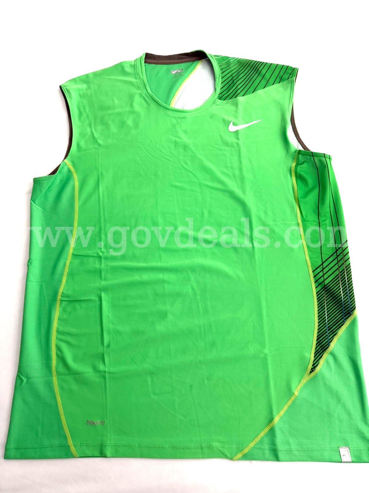 VINTAGE RAFAEL NADAL NikeFIT TENNIS PARIS 2008 Men's GREEN Tank TOP 267787-300 SIZE XL NWOT *WILL SHIP*  300 Government Surplus Auction - Photo #3