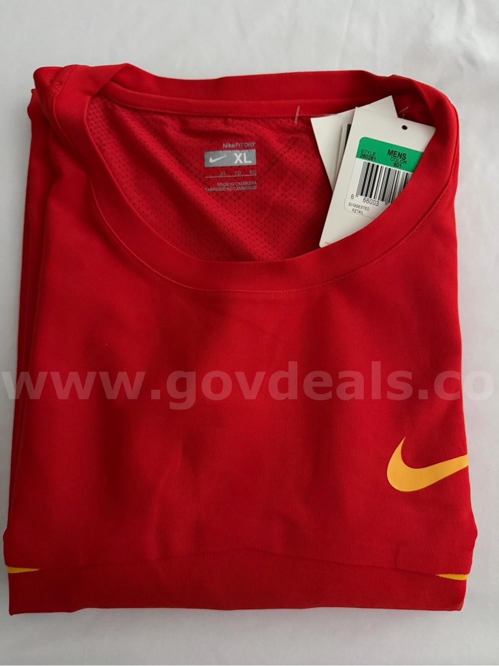 VINTAGE NikeFIT TENNIS RAFAEL NADAL NIKE OUTFIT 280281-601 SS TEE RED XL NWT *WILL SHIP*  601 Government Surplus Auction - Photo #3