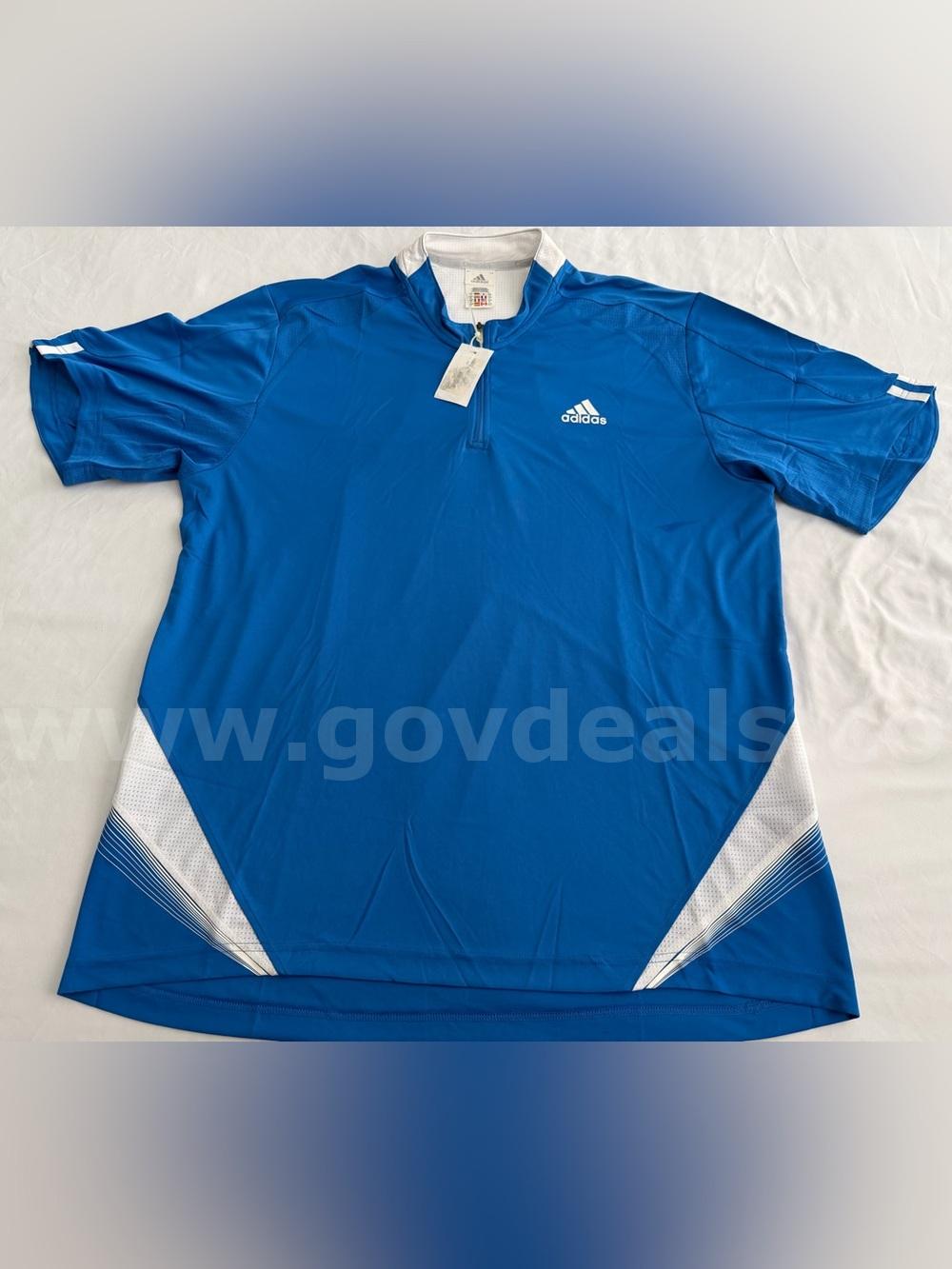 VINTAGE '06 ADIDAS CLIMACOOL 365 JERSEY BLUE/WHITE SHORT SLEEVE TEE SIZE XL NWT *WILL SHIP*