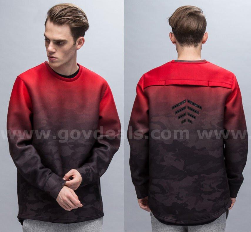 PUMA X Trapstar Crew Men's LARGE SweatShirt Barbados Cherry Camo 571818 NWT $130 *WILL SHIP*