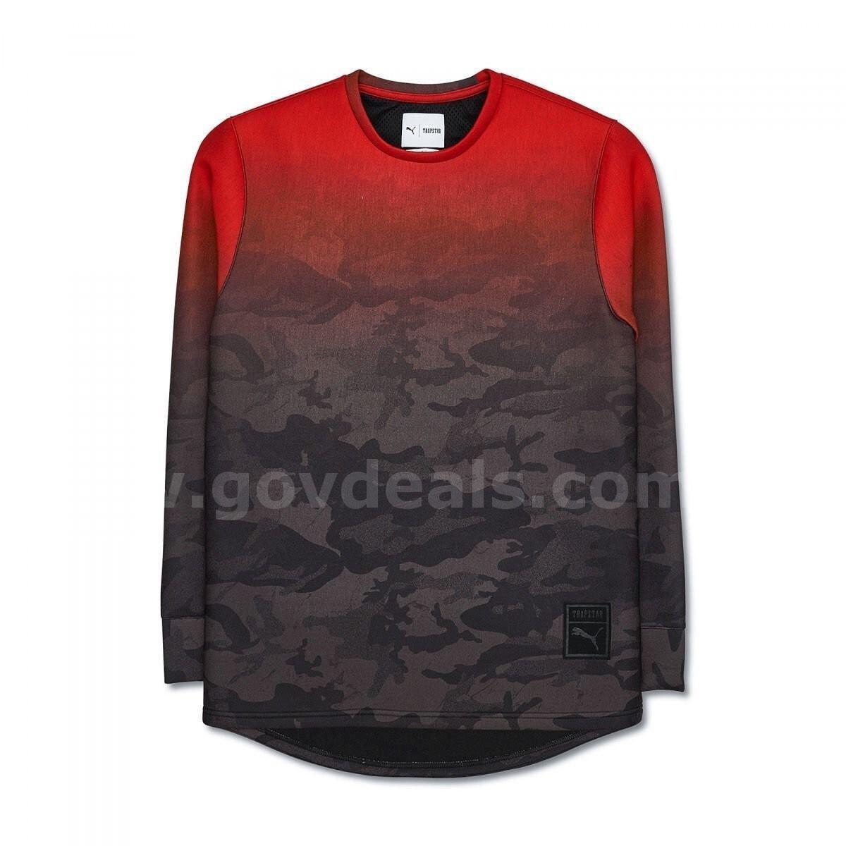 PUMA X Trapstar Crew Men's LARGE SweatShirt Barbados Cherry Camo 571818 NWT $130 *WILL SHIP*  130 Government Surplus Auction - Photo #3