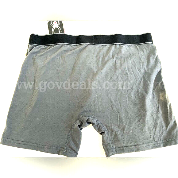 SPYDER UNDERWEAR Elite Men's Boxer Briefs COLOR CHARCOAL EXTRA LARGE NWT $22  *WILL SHIP*   Government Surplus Auction - Photo #2