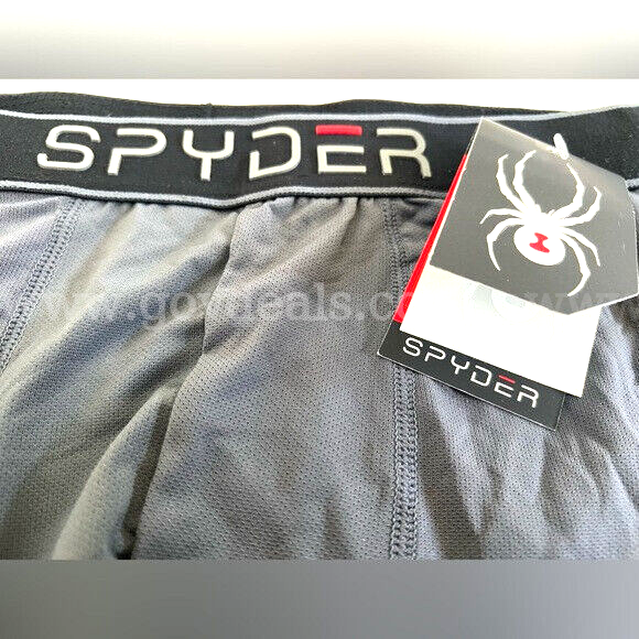 SPYDER UNDERWEAR Elite Men's Boxer Briefs COLOR CHARCOAL EXTRA LARGE NWT $22  *WILL SHIP*   Government Surplus Auction - Photo #4