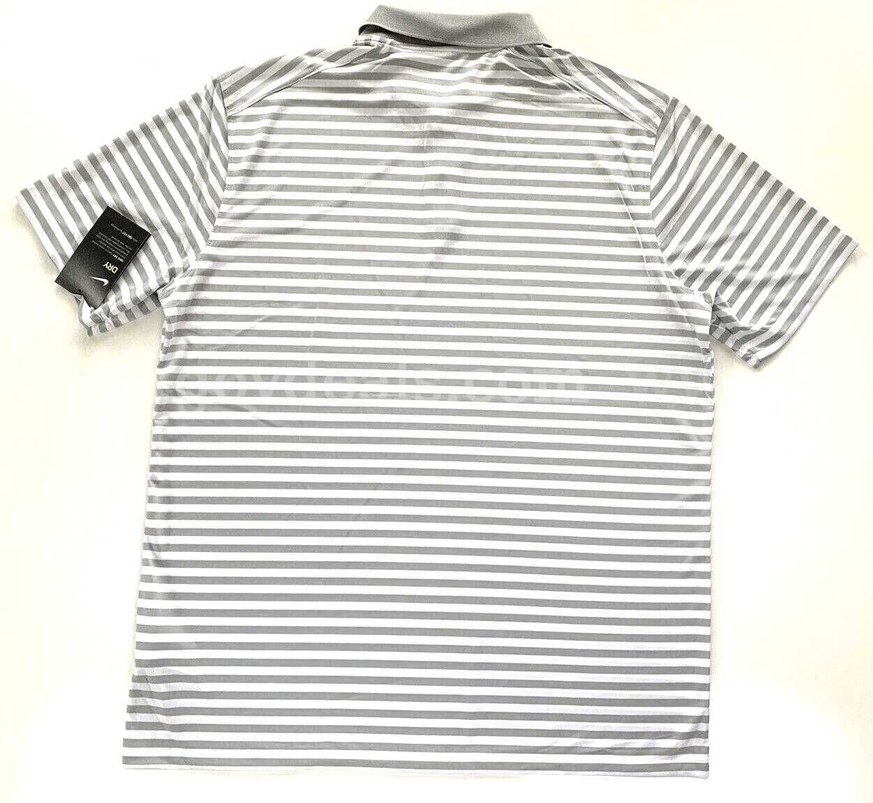 Nike Golf Men's Victory Stripe Polo 2.0 Golf Shirt GM1032 Wolf Gray White NWT *WILL SHIP*   Government Surplus Auction - Photo #2
