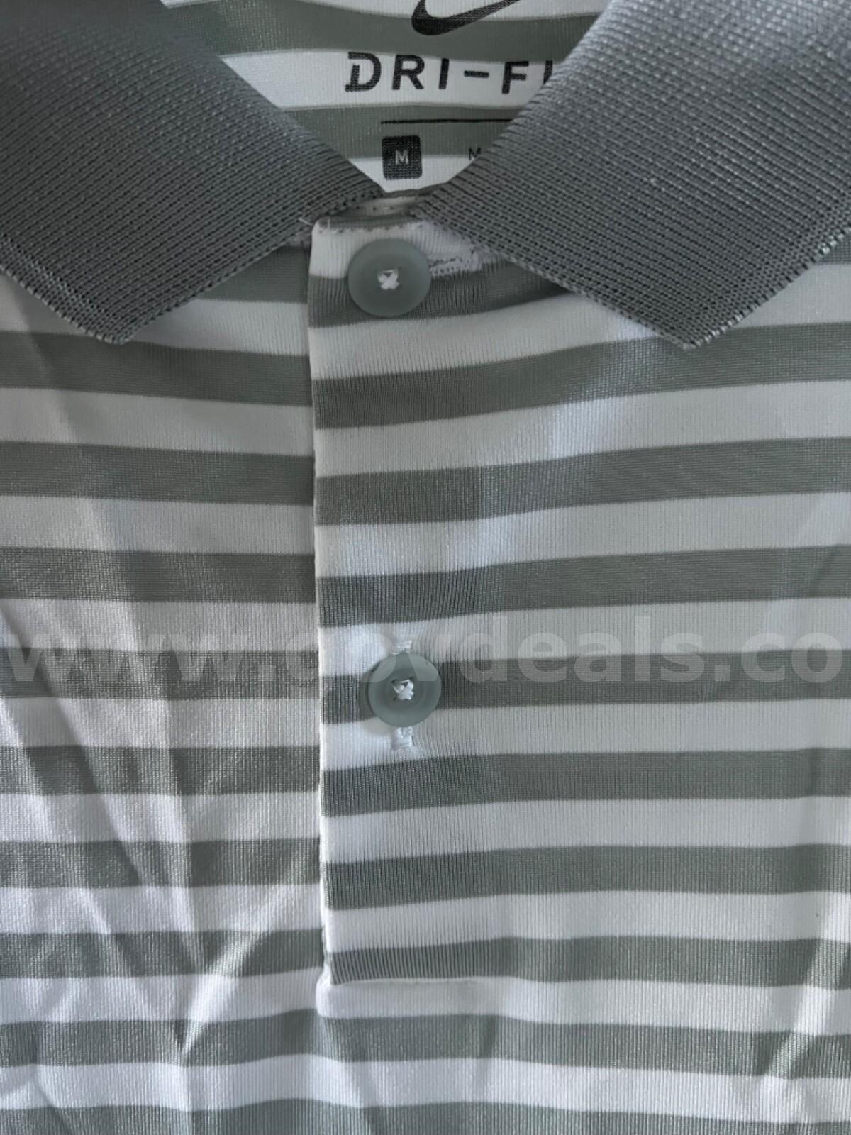 Nike Golf Men's Victory Stripe Polo 2.0 Golf Shirt GM1032 Wolf Gray White NWT *WILL SHIP*   Government Surplus Auction - Photo #6