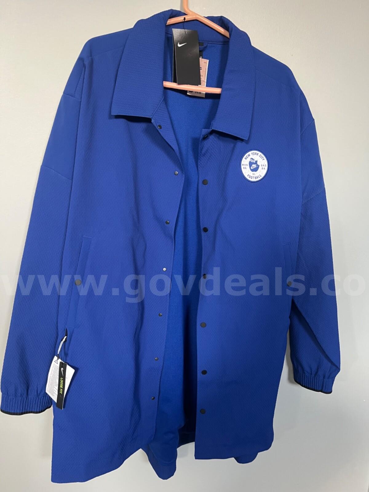 Nike New York City Jacket Football Big Apple Swoosh Graphics AT6643-495 XL $200 *WILL SHIP* Apple  Government Surplus Auction - Photo #6