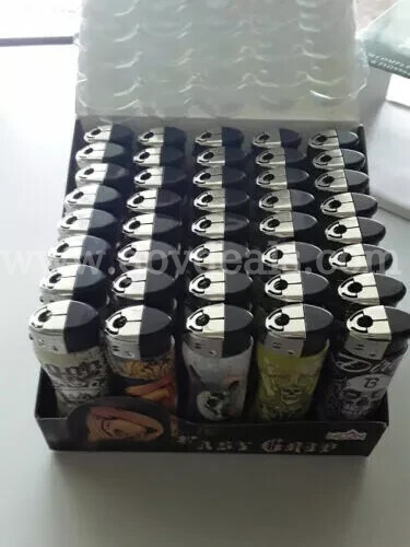 "Lot Of" 40 NEW REUSABLE NEON GAS LIGHTERS EASY GRIP Lighter -Tattoo Classic FULL SIZE Large *CAN SHIP*   Government Surplus Auction - Photo #3