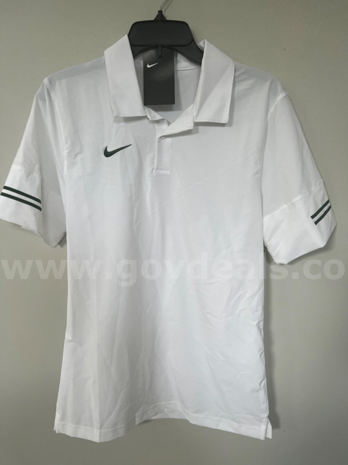 Nike Gameday FOOTBALL COACH POLO CI4465-105 White Green MEN'S SIZE SMALL NEW $75 *WILL SHIP*