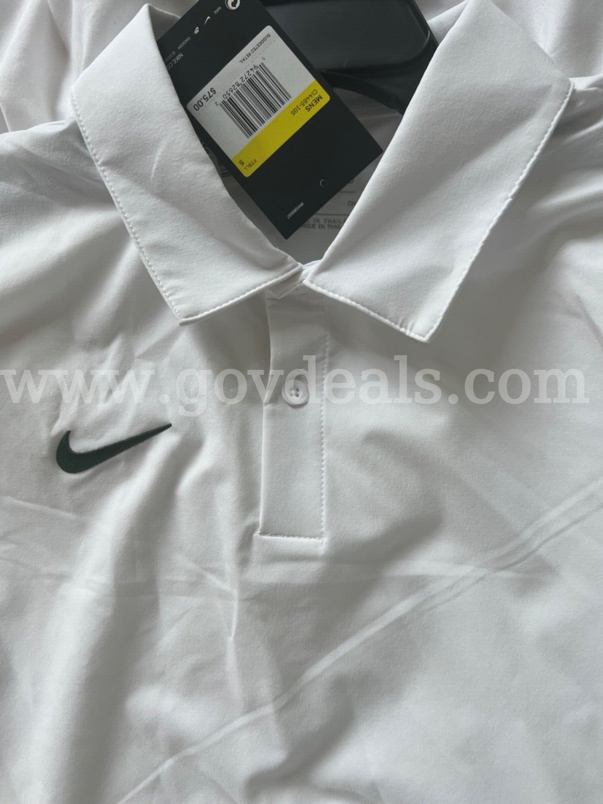 Nike Gameday FOOTBALL COACH POLO CI4465-105 White Green MEN'S SIZE SMALL NEW $75 *WILL SHIP*  CI4465 Government Surplus Auction - Photo #2