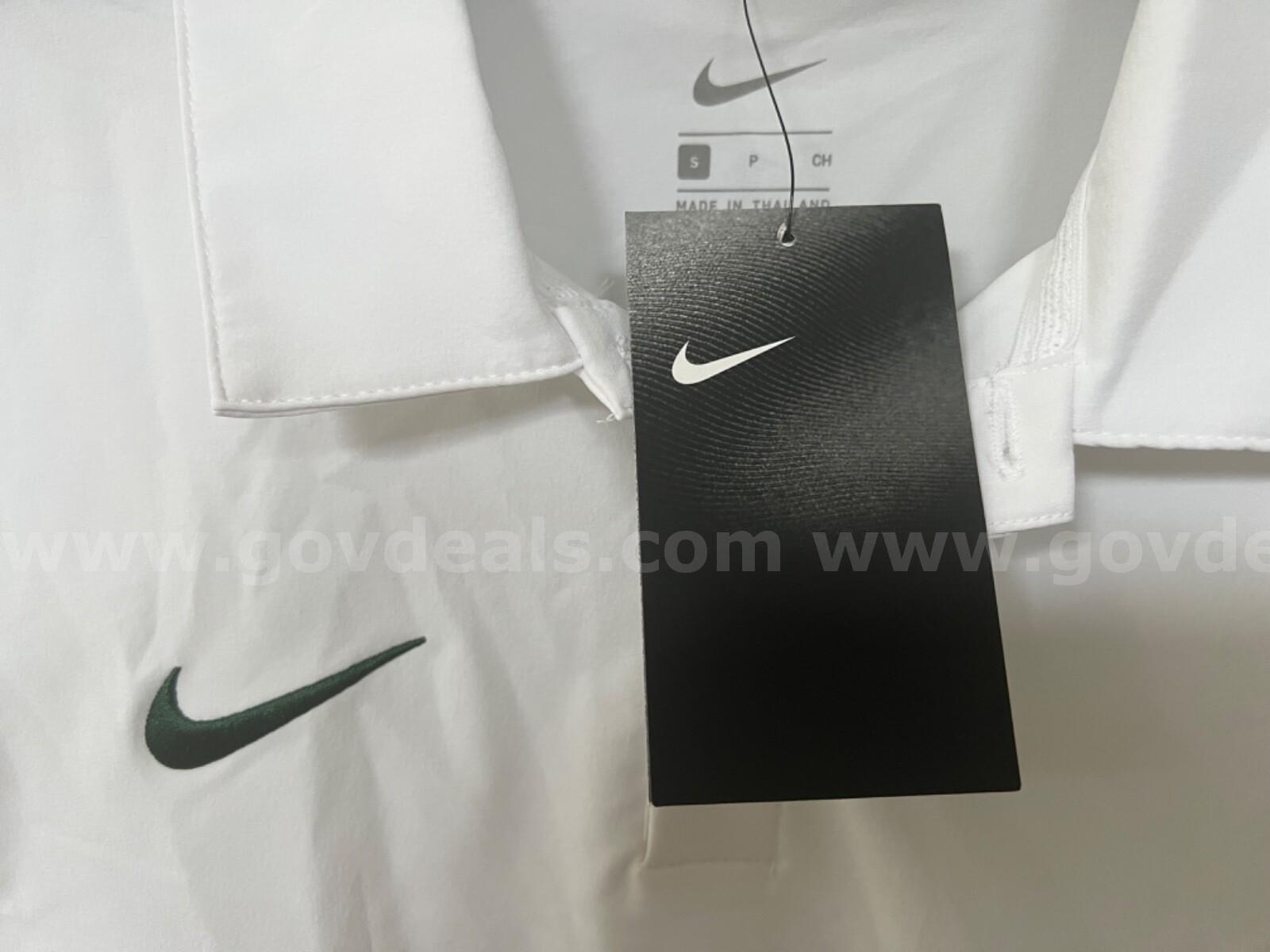 Nike Gameday FOOTBALL COACH POLO CI4465-105 White Green MEN'S SIZE SMALL NEW $75 *WILL SHIP*  CI4465 Government Surplus Auction - Photo #4