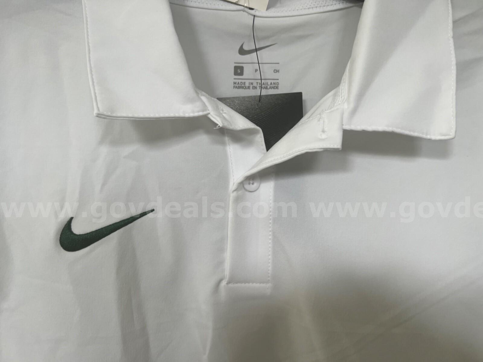 Nike Gameday FOOTBALL COACH POLO CI4465-105 White Green MEN'S SIZE SMALL NEW $75 *WILL SHIP*  CI4465 Government Surplus Auction - Photo #6