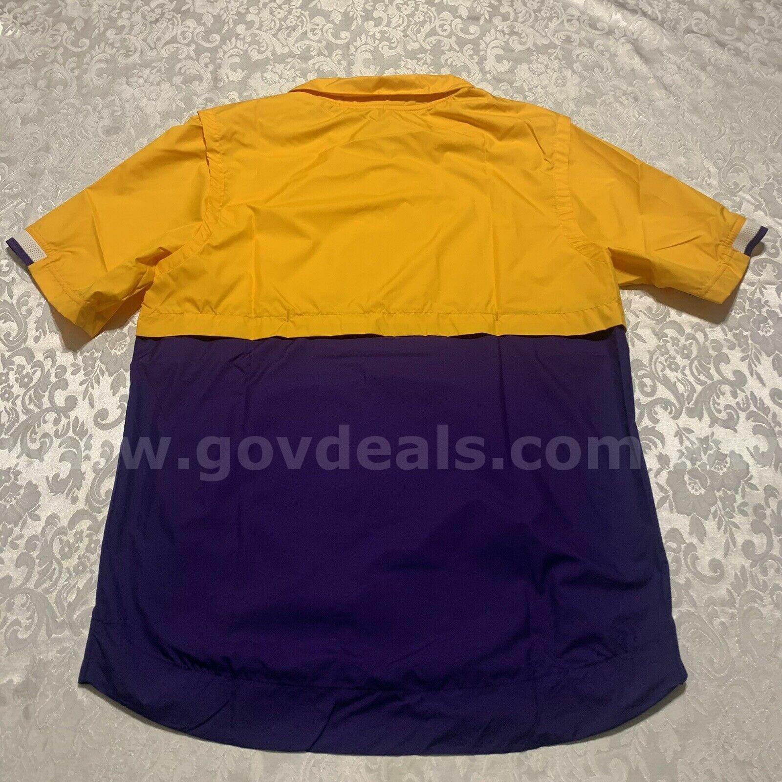 Nike CI4479-715 1/2 Zip Lightweight FOOTBALL Wind Jacket Men's SIZE SMALL GOLD/PURPLE NWT $65 *WILL SHIP*   Government Surplus Auction - Photo #4