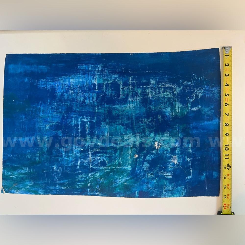 MORRIS SHULMAN (1912-1978)UNSIGNED BLUE ART CASE IN WATERCOLOR ON PAPER,22"x 15" *CAN SHIP* Case  Government Surplus Auction - Photo #5