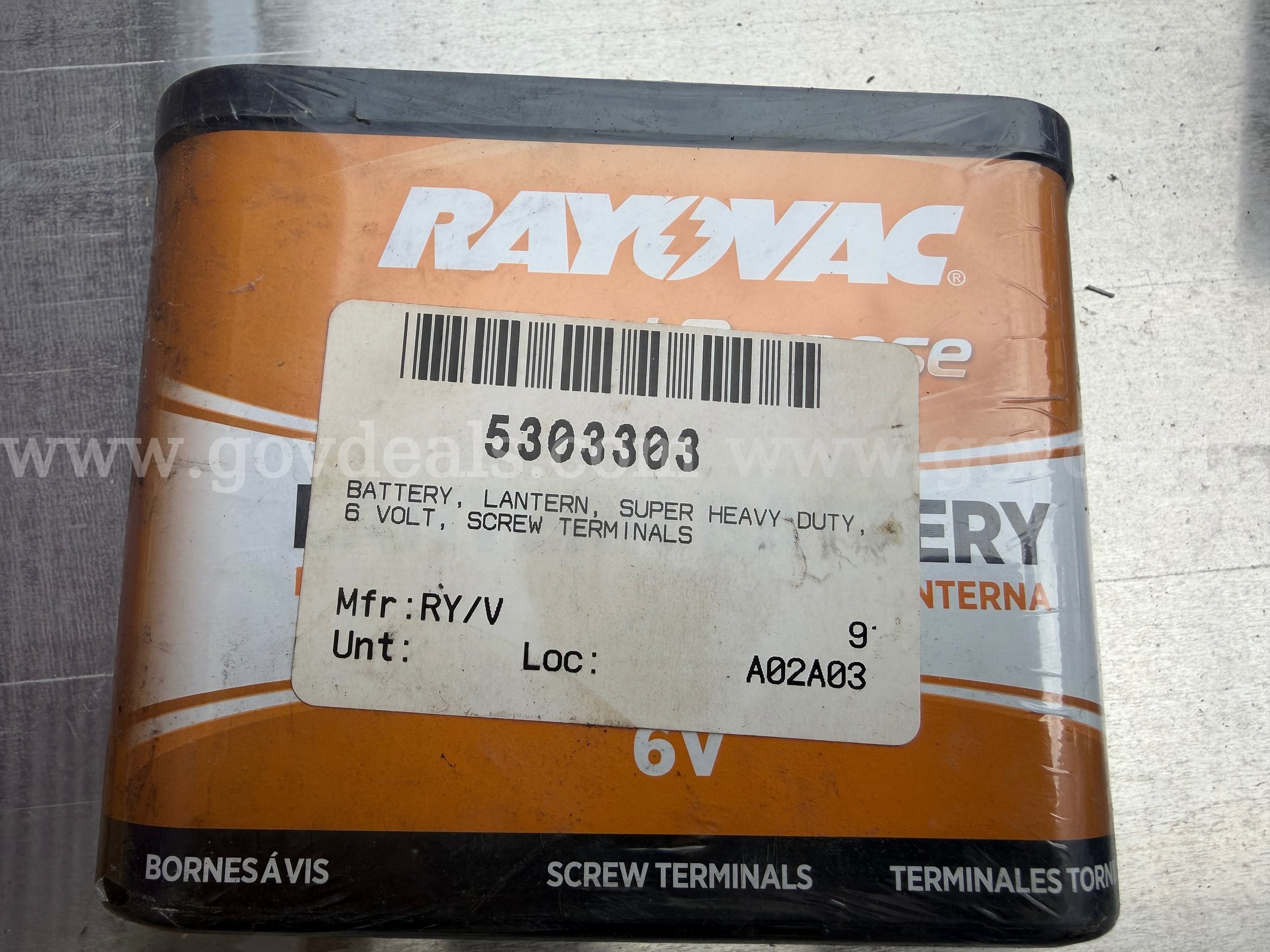 LOT OF 2 Rayovac 918 6V Lantern Battery 6V Power  *WILL SHIP*  918 Government Surplus Auction - Photo #6