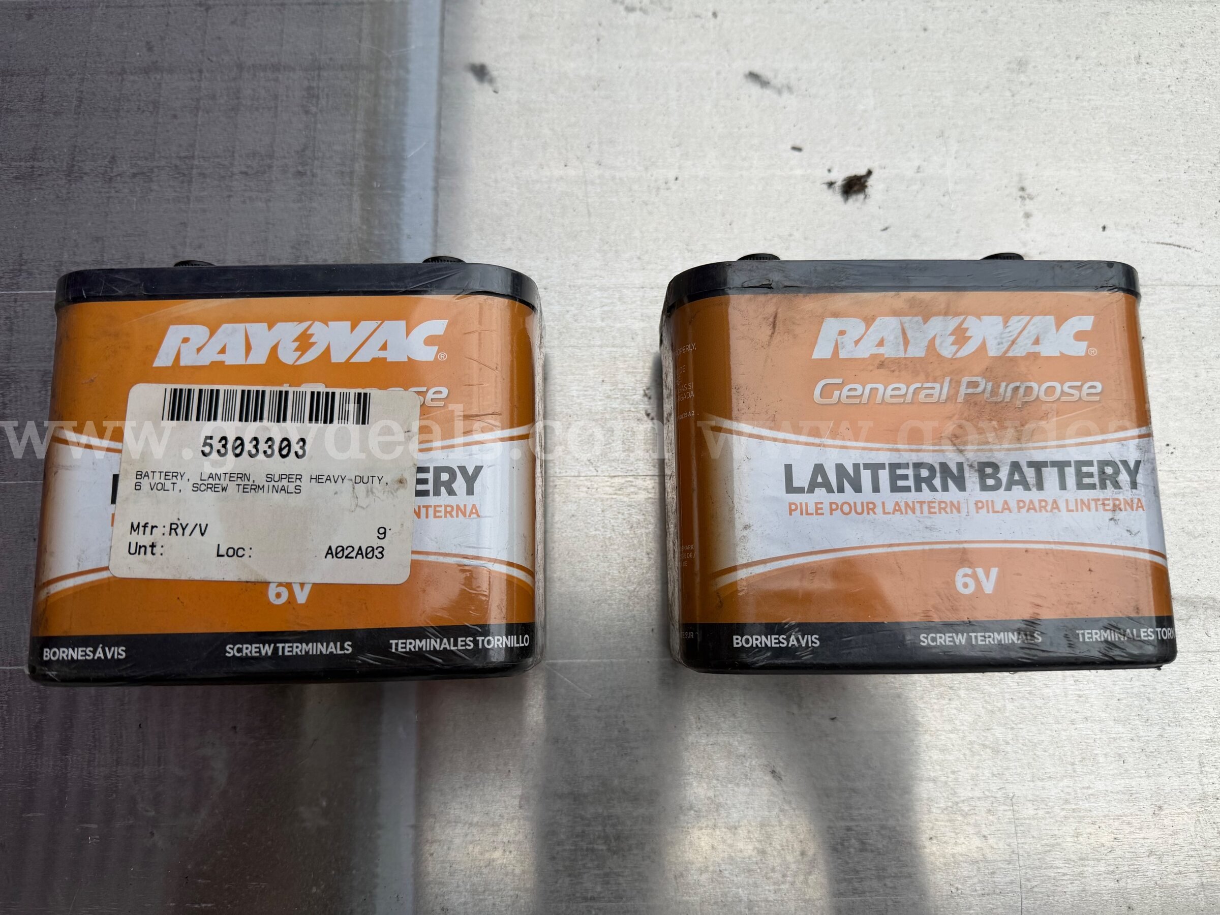LOT OF 2 Rayovac 918 6V Lantern Battery 6V Power  *WILL SHIP*  918 Government Surplus Auction - Photo #3