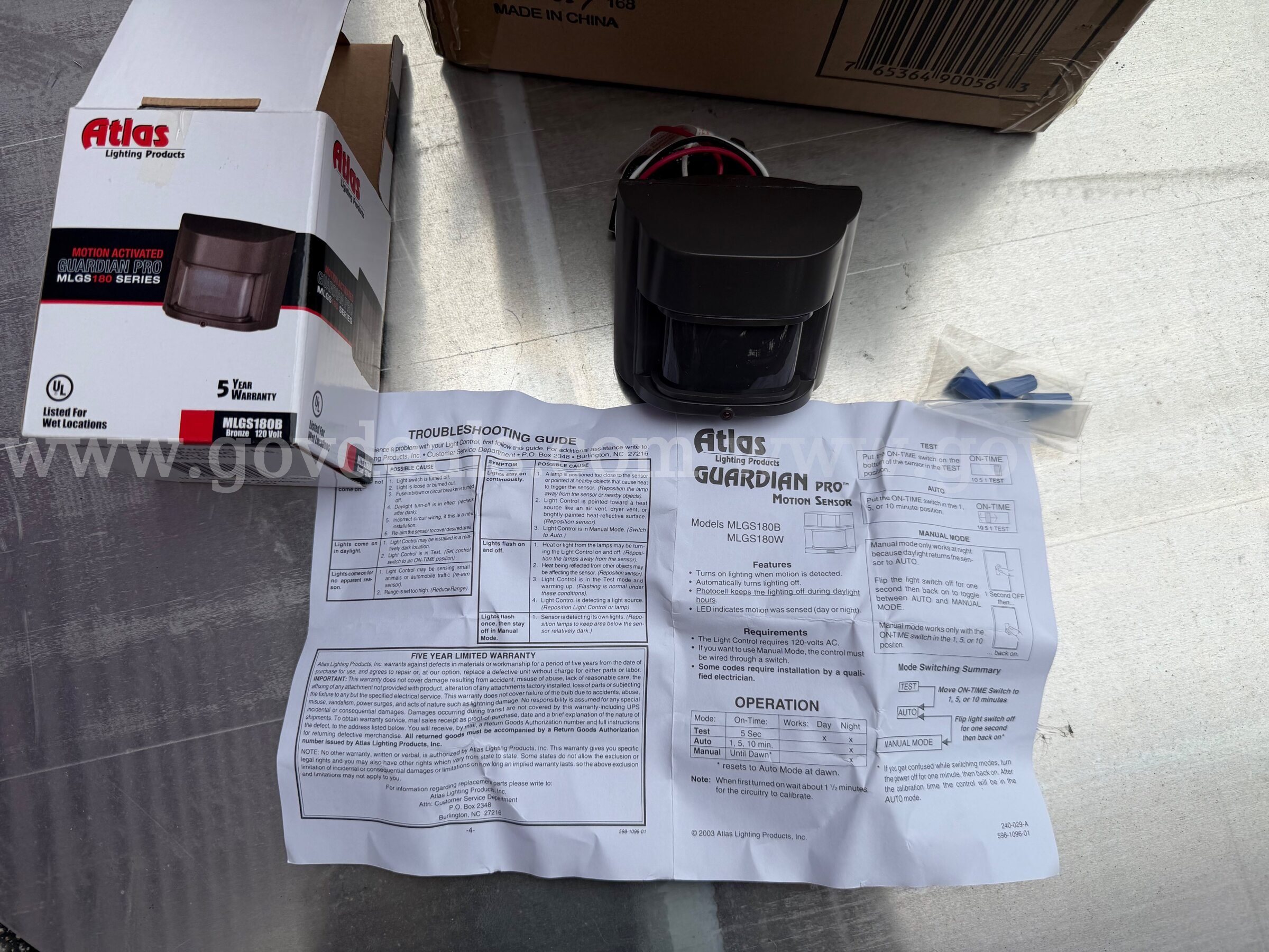 LOT OF 6 MOTION SENSORS "ATLAS" LIGHTNING PRODUCTS MLGS180 SERIES NEW IN BOX *WILL SHIP*   Government Surplus Auction - Photo #5