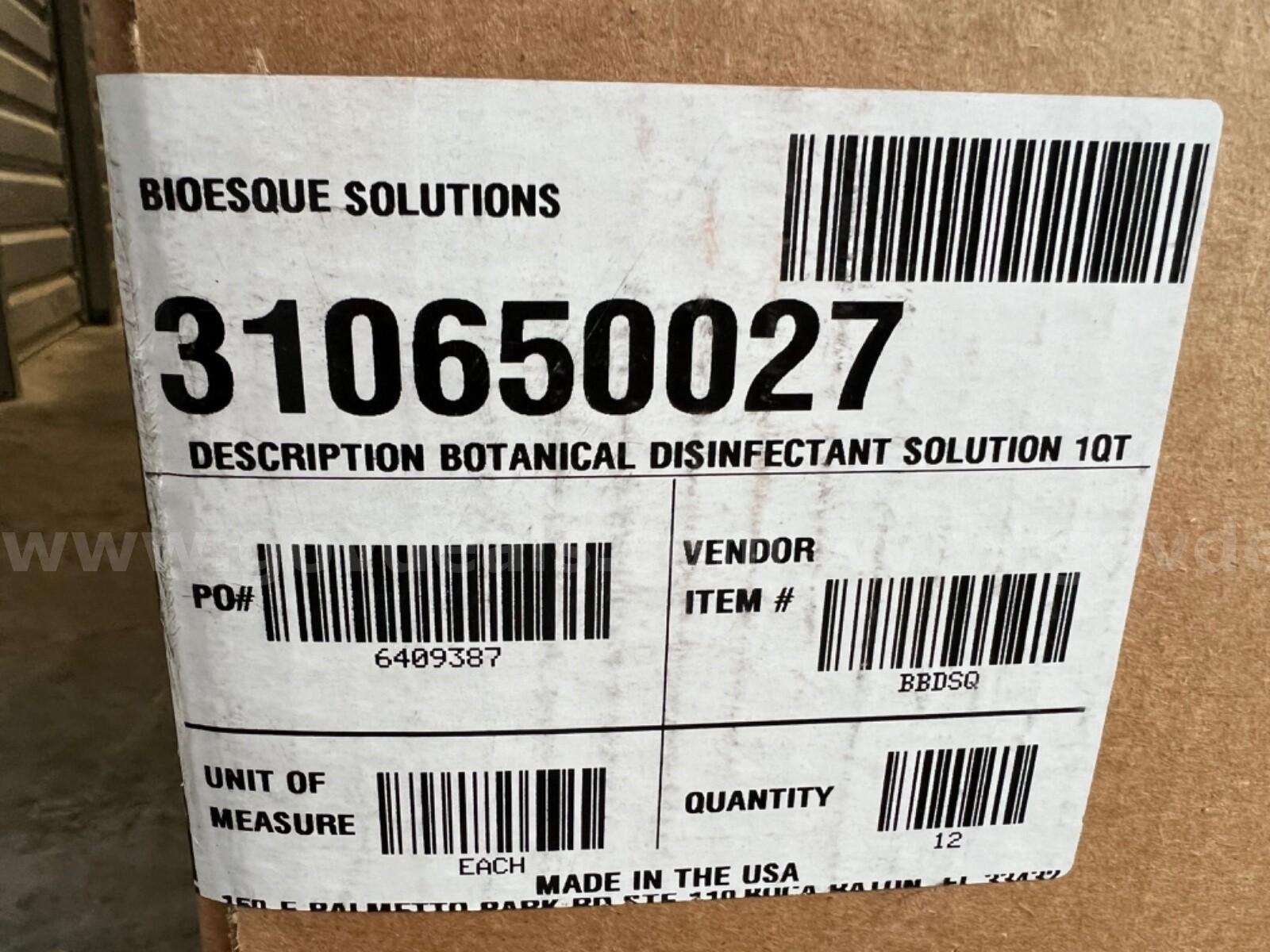 LOT OF 12 Bioesque Botanical Disinfectant Solution, 32 fl oz, 12 Bottles NIB *WILL SHIP*   Government Surplus Auction - Photo #6