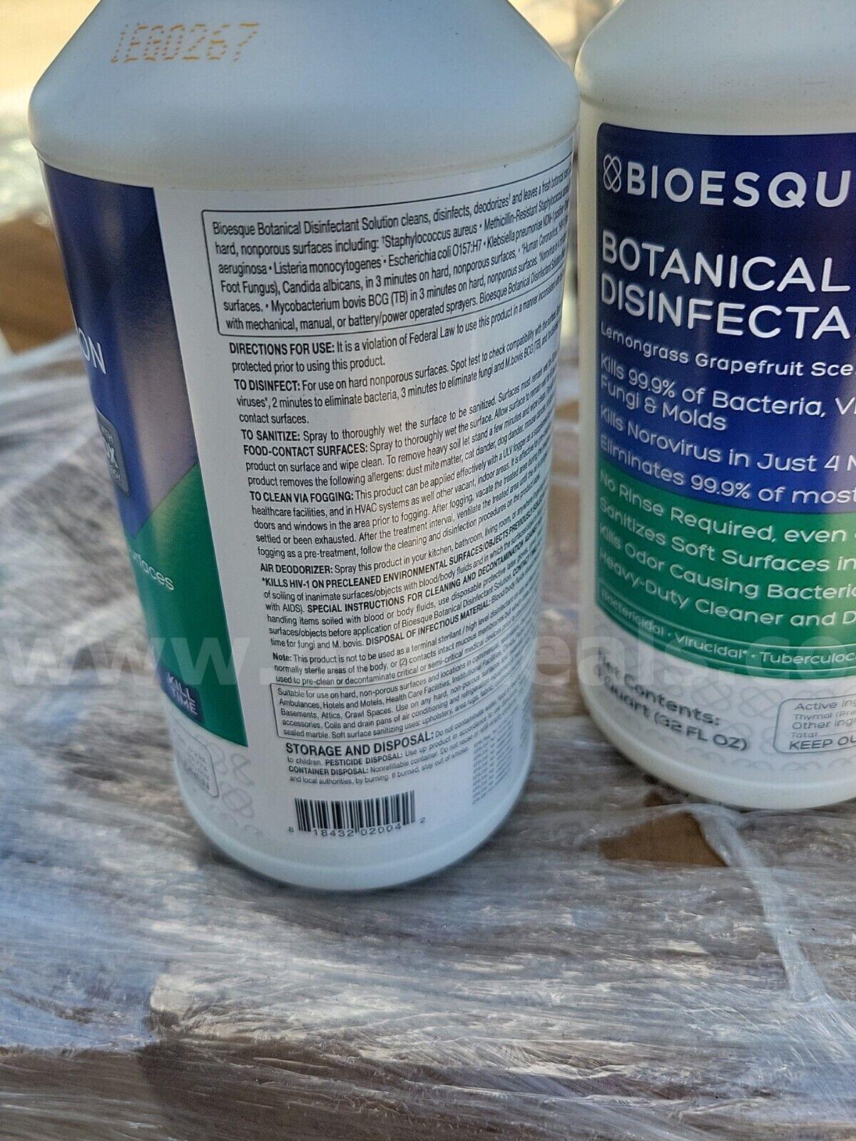 LOT OF 12 Bioesque Botanical Disinfectant Solution, 32 fl oz, 12 Bottles NIB *WILL SHIP*   Government Surplus Auction - Photo #4