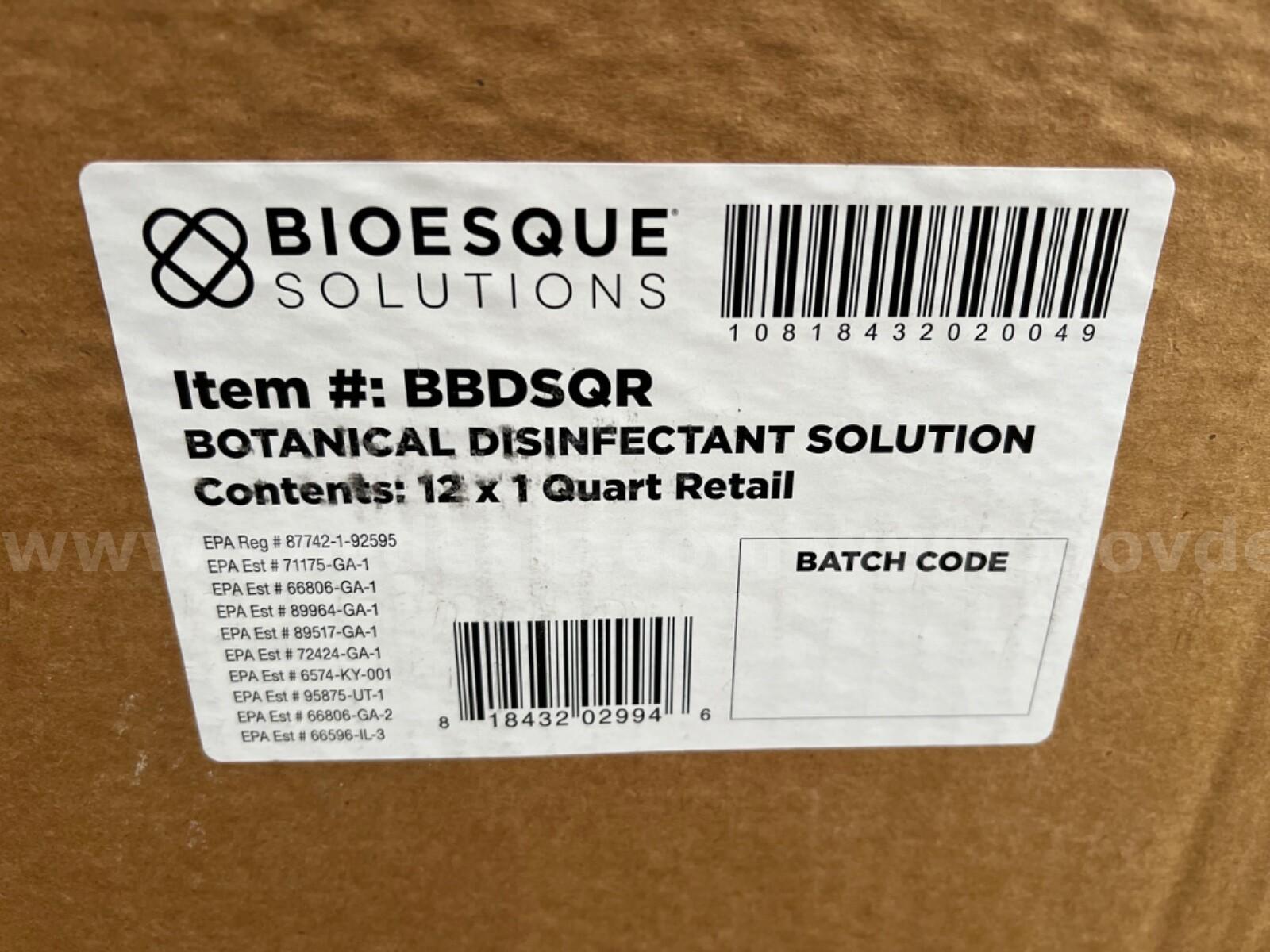 LOT OF 12 Bioesque Botanical Disinfectant Solution, 32 fl oz, 12 Bottles NIB *WILL SHIP*   Government Surplus Auction - Photo #6