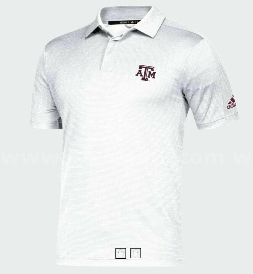ADIDAS Texas A&M Aggies White Polo Coaches GAME MODE POLO NCAA EC2785 SIZE 2XL/XXL *WILL SHIP*  EC2785 Government Surplus Auction - Primary Photo