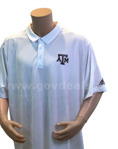 ADIDAS Texas A&M Aggies White Polo Coaches GAME MODE POLO NCAA EC2785 SIZE 2XL/XXL *WILL SHIP*  EC2785 Government Surplus Auction - Photo #4
