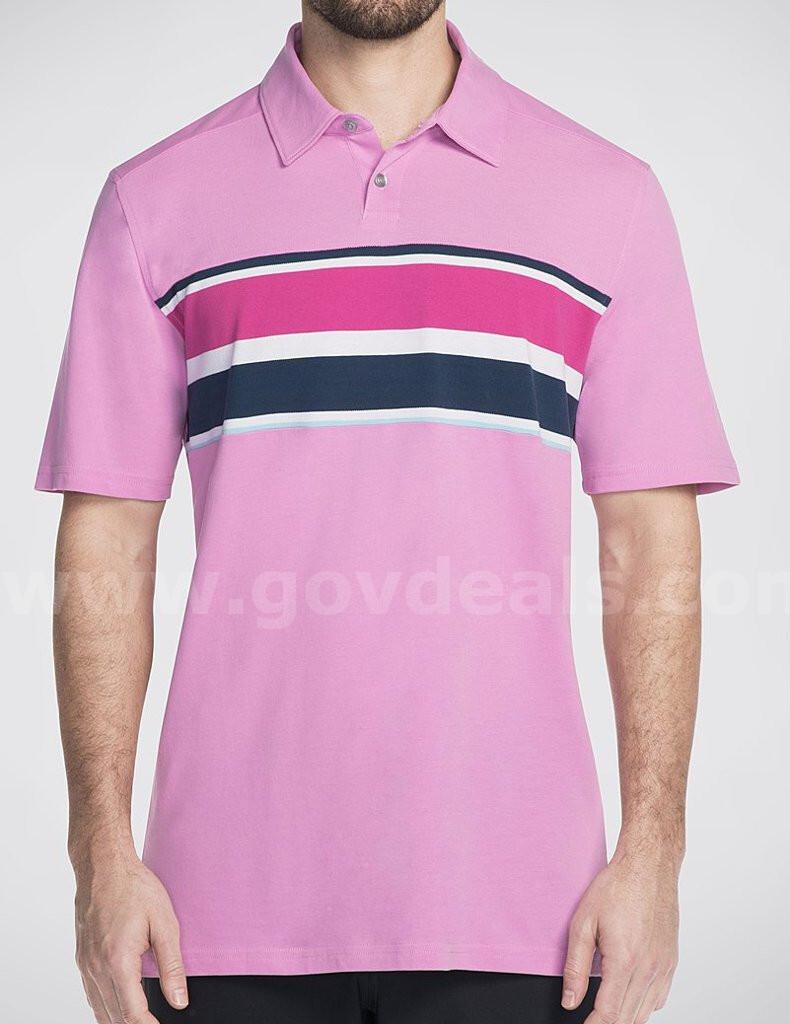 Skechers GO GOLF Fade Engineered Stripe Polo STYLE #MTO7 Lavender Large NWT *WILL SHIP*   Government Surplus Auction - Primary Photo