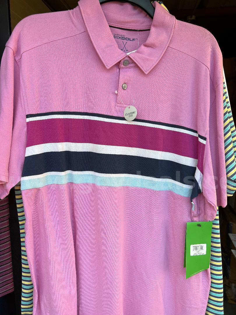Skechers GO GOLF Fade Engineered Stripe Polo STYLE #MTO7 Lavender Large NWT *WILL SHIP*   Government Surplus Auction - Photo #2