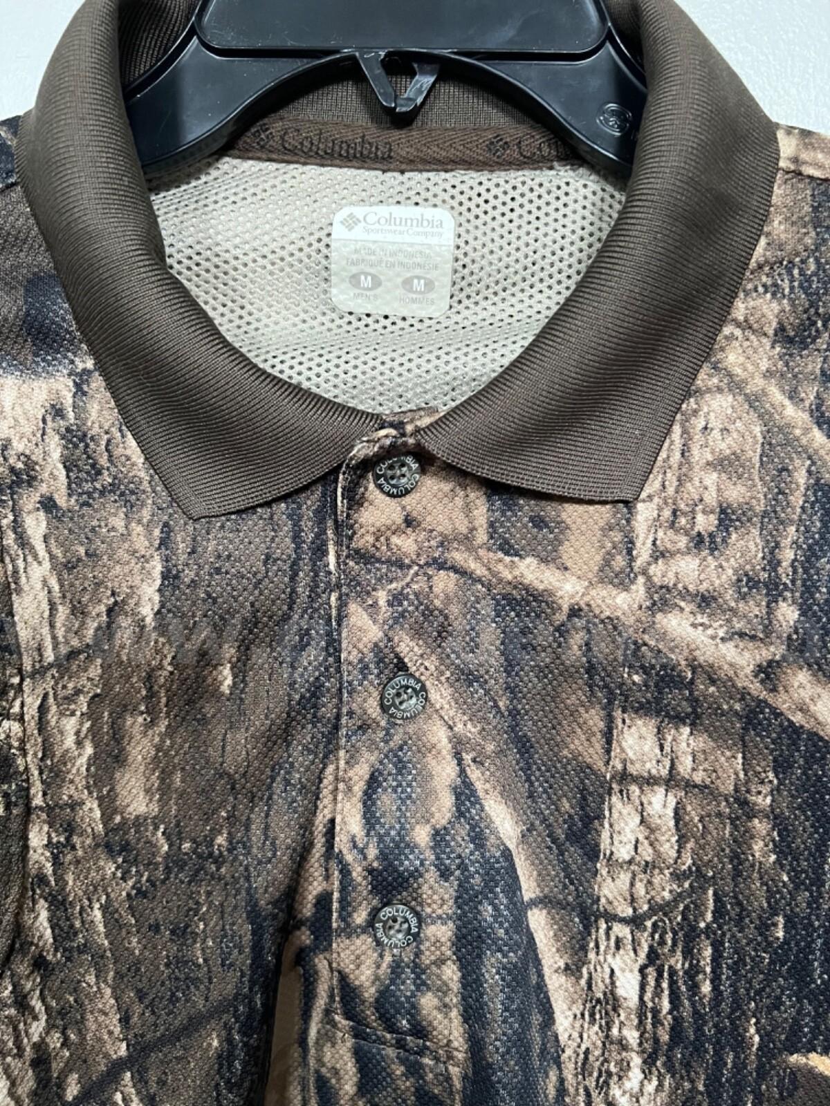 COLUMBIA PHG TIMBERWOLF LONG SLEEVE Polo CAMOUFLAGE Shirt, Men’s MEDIUM NWOT *WILL SHIP*   Government Surplus Auction - Photo #2