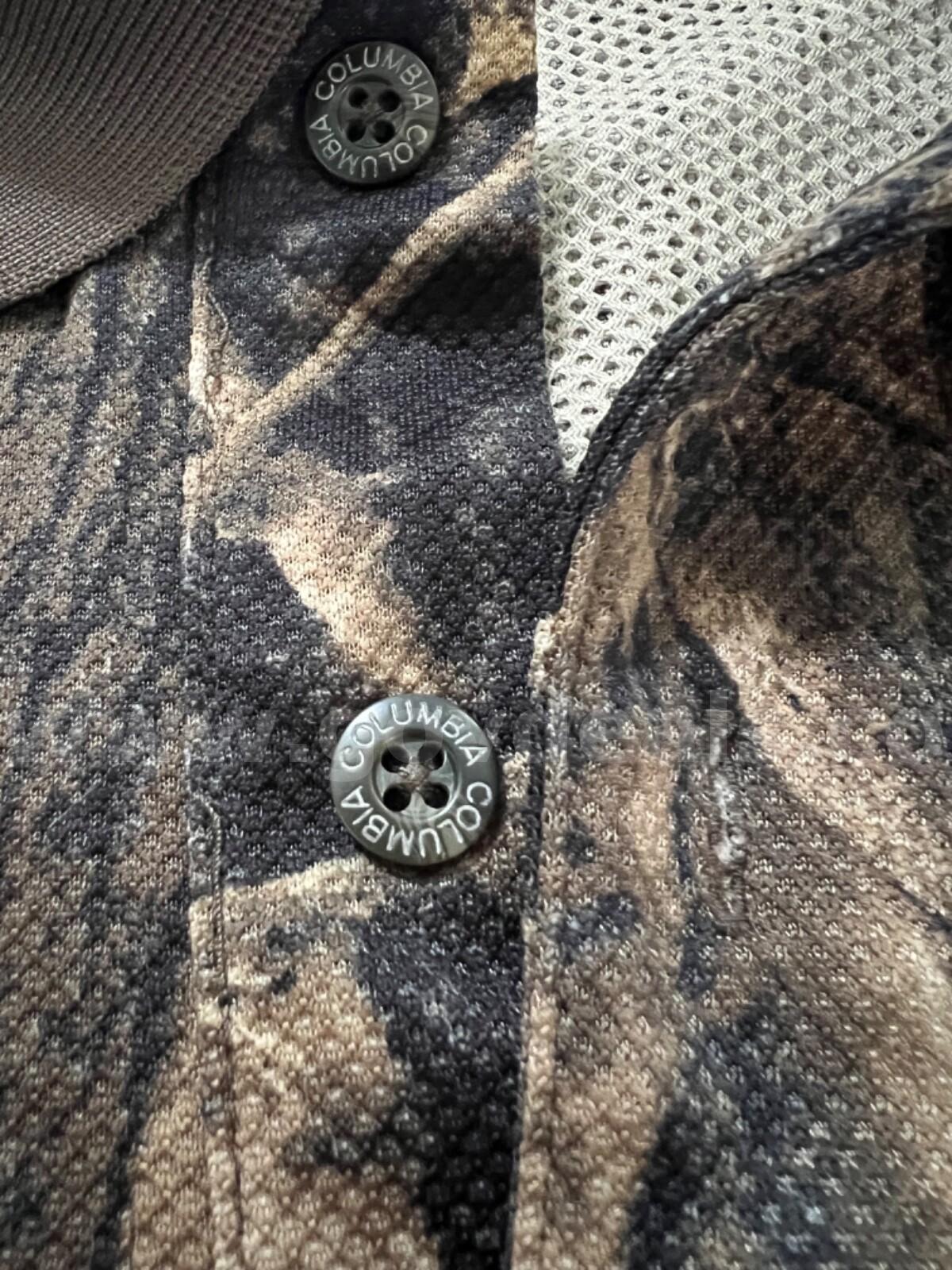 COLUMBIA PHG TIMBERWOLF LONG SLEEVE Polo CAMOUFLAGE Shirt, Men’s MEDIUM NWOT *WILL SHIP*   Government Surplus Auction - Photo #4