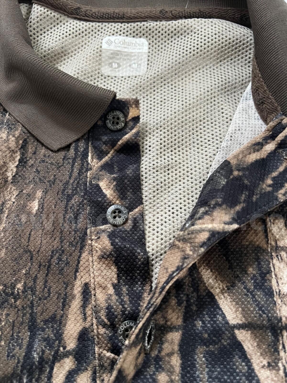 COLUMBIA PHG TIMBERWOLF LONG SLEEVE Polo CAMOUFLAGE Shirt, Men’s MEDIUM NWOT *WILL SHIP*   Government Surplus Auction - Photo #6