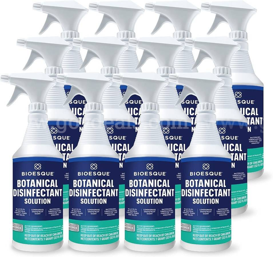 LOT OF 12 Bioesque Botanical Disinfectant Solution, 32 fl oz, 12 Bottles NIB   Government Surplus Auction - Primary Photo