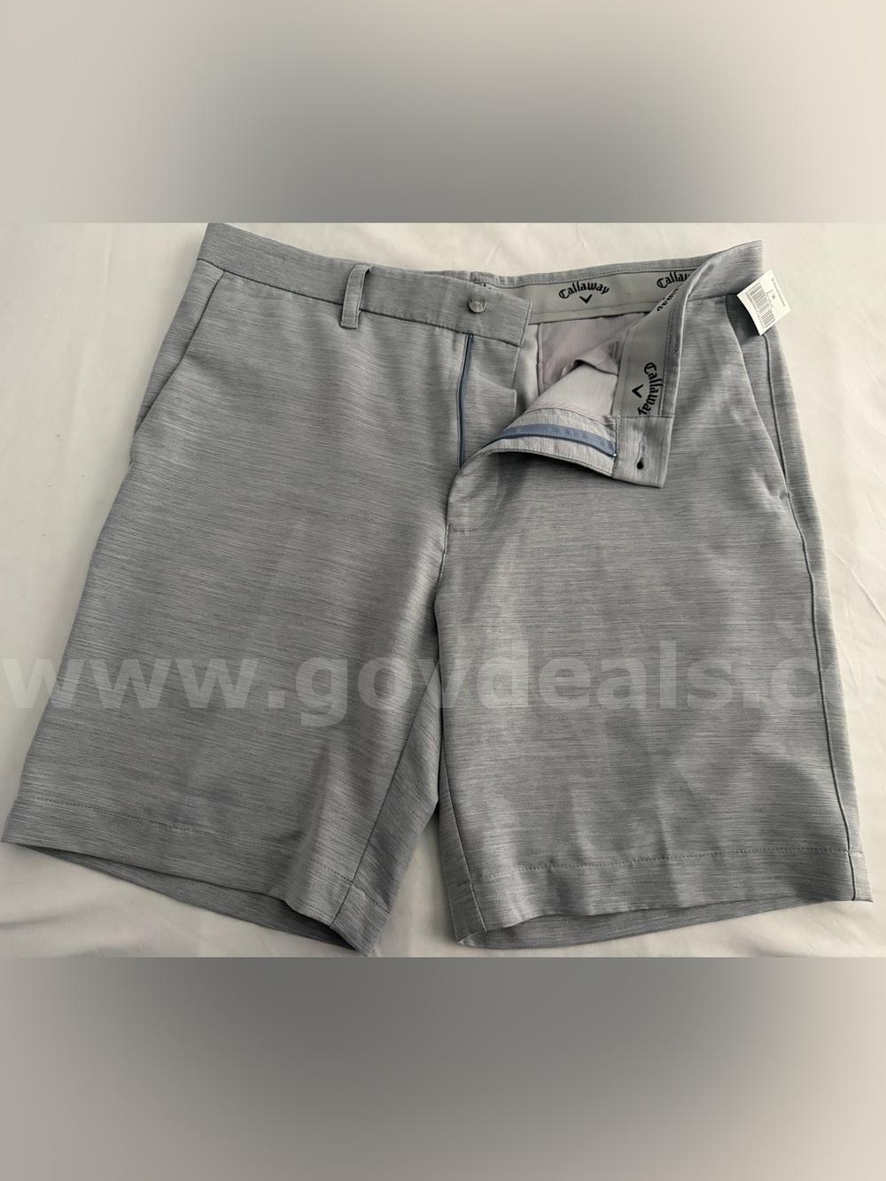 CALLAWAY Golf Short Flat Front Short Men's Size 36 Color Solid Grey *WILL SHIP*   Government Surplus Auction - Photo #4