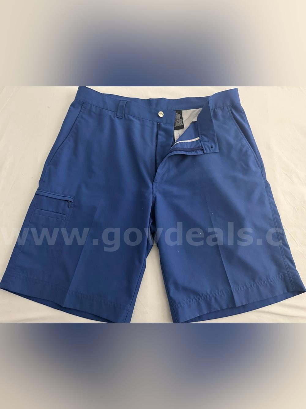 CALLAWAY Golf Short Flat Front Short Mens Size 36 Color Solid Blue Side Pocket *WILL SHIP*   Government Surplus Auction - Photo #2