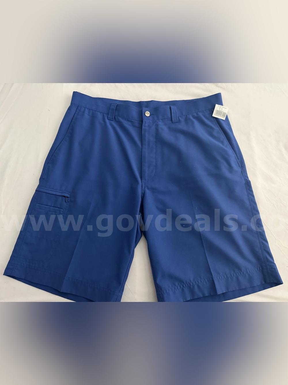 CALLAWAY Golf Short Flat Front Short Mens Size 36 Color Solid Blue Side Pocket *WILL SHIP*   Government Surplus Auction - Photo #4